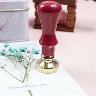 Leuke Macaron Kleur Houten Postzegels Retro Draagbare Lakzegel Stempel Voor Diy Card Post Envelop Afdichting Gereedschap Wedding party Rood