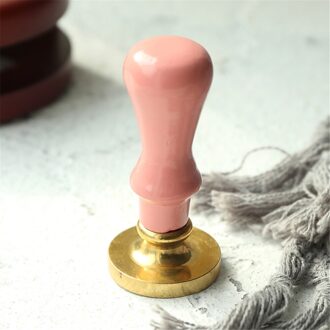 Leuke Macaron Kleur Houten Postzegels Retro Draagbare Lakzegel Stempel Voor Diy Card Post Envelop Afdichting Gereedschap Wedding party Roze
