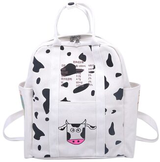 Leuke Meisjes Milks Koe Afdrukken Rugzak Tas Voor Tieners Meisjes Schooltassen Voor Vrouwen Canvas Mode Rugzak Mochilas
