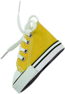 Leuke Mini Canvas Schoenen Cover Voor Motorfiets Fiets Statief Voetsteun Kleine Schoenen Elektrische Auto Statief Decor geel