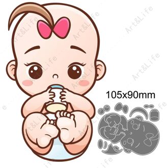 Leuke Mooie Baby Metalen Stansmessen Stencils Voor Maken Scrapbooking Papper Kaart Album Verjaardag Card Embossing Cut Sterven