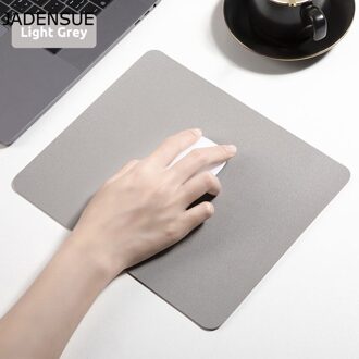 Leuke Muis Pad Pu Leer Effen Kleur Eenvoudige Bureau Matten Waterdicht Kantoor Laptop Muis Mat Computer Gaming Deskpad 25x21cm licht