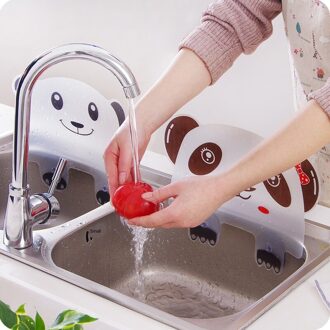 Leuke Panda Vormige Sink Splash-Proof Water Baffle Gadgets Zwembad Water Barrière Met Sucker Water Barrière flowers