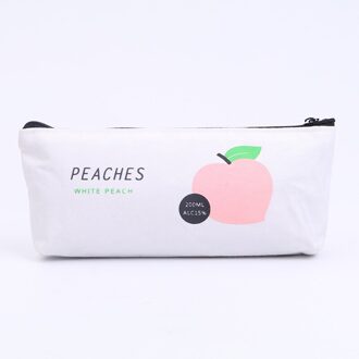 Leuke Perzik Etui Canvas Briefpapier Tas Pouch Voor Meisje Briefpapier Canvas Potlood Tas Escolar Schoolbenodigdheden