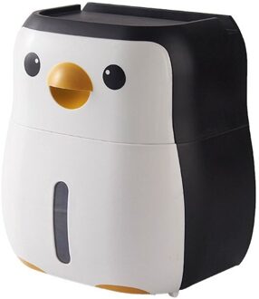 Leuke Pinguïn Papier Container Toiletrolhouder Wall Mounted Tissue Box Plank