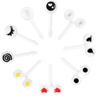 Leuke Plastic Fruit Tandenstoker Mooie Eye Cartoon Vorken Bento Decoratieve Servies Voedsel Picks Vis Vork Dessert 3
