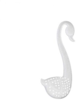 Leuke Plastic Zwaan Vorm Thee-ei Milieuvriendelijke Plastic Elegante Zwaan Theepot Theewaar Thee Zetgroep Keuken Tool wit