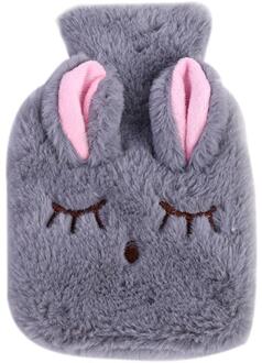 Leuke Pvc Stress Pijnbestrijding Therapie Water Fles Zak Met Gebreide Soft Cozy Cover Winter Warm Warmte Herbruikbare handwarmer grijs