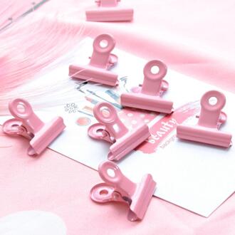 Leuke Roze Metalen Bindmiddel Clip Voor Note Fotopapier Postkaart Opslag R20