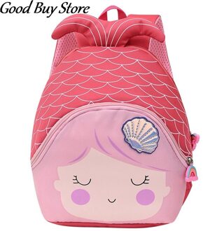 Leuke Rugzak Purse Cartoon Vis Schooltassen Kleuterschool Kinderen Rugzakken Mooie Schouder Boekentas Student Mochila Escolar rood