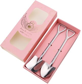 Leuke Rvs Watermeloen Lepel Creatieve Smoothie Schop Lepel Koffielepel Lange Handvat Honing Lepel 1