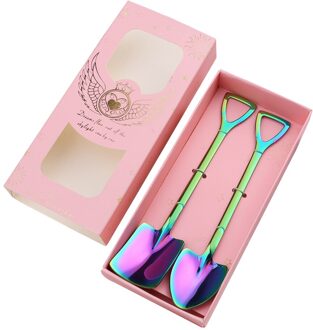 Leuke Rvs Watermeloen Lepel Creatieve Smoothie Schop Lepel Koffielepel Lange Handvat Honing Lepel 5