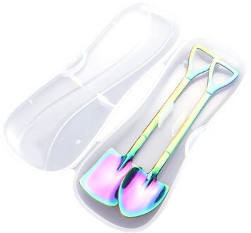 Leuke Rvs Watermeloen Lepel Creatieve Smoothie Schop Lepel Koffielepel Lange Handvat Honing Lepel 6