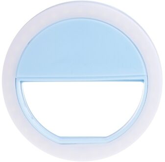 Leuke Selfi Telefoon Lampa Na Telefon Lens Fotografie Socket Led Ring Licht Draagbare Mobiele Selfie Lamp Voor Iphone Clip Lampe Blauw