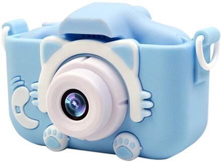 Leuke Selfie Camara 32Gb 2.0 Inch Scherm 20 Miljoen Pixel Video Kinderen Digitale Camera Speelgoed Blauw