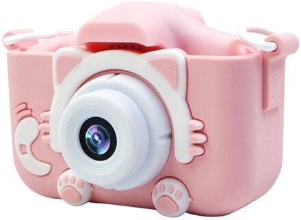 Leuke Selfie Camara 32Gb 2.0 Inch Scherm 20 Miljoen Pixel Video Kinderen Digitale Camera Speelgoed Roze