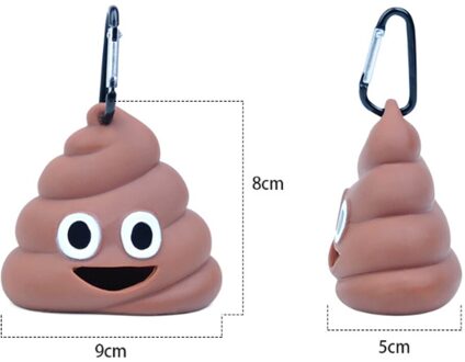 Leuke Shit-Vormige Hond Kat Afval Tassen Huisdieren Reinigingsproducten Voor Outdoor Huisdier Draagbare Kak Zak Dispenser Houder