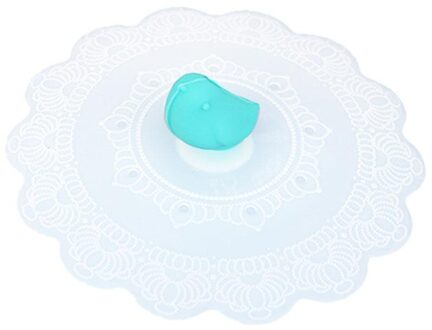 Leuke Silicone Cup Cover Anti-stof Herbruikbare Hoge Temperatuur Weerstand Verzegelde Cups Deksels Thee Mok Kopjes Zuig Seal Cap diameter10 marine vogel