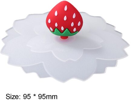 Leuke Silicone Cup Cover Anti-stof Herbruikbare Hoge Temperatuur Weerstand Verzegelde Cups Deksels Thee Mok Kopjes Zuig Seal Cap diameter10