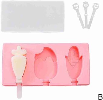 Leuke Silicone Popsicle Mold Set Diy Handgemaakte Ijs Maken Gereedschap Praktische Candy Bar Creatieve Dessert Mold Ice Cube lade groen
