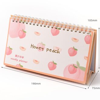 Leuke Student Bureau Cartoon Tijd Organizer Pad Briefpapier Maandelijkse Wekelijkse Dagelijkse Planner Lijst Memo Pad Note Pad Spoel Notebook Oranje