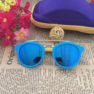 Leuke suqare kinderen zonnebril kids meisjes jongens peuter zonnebril oculos de sol infantil blauw-blauw