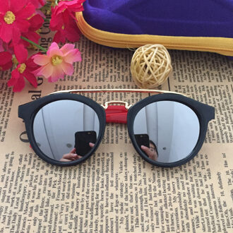 Leuke suqare kinderen zonnebril kids meisjes jongens peuter zonnebril oculos de sol infantil zwart-sliver