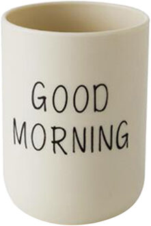 Leuke Tand Cup Keuken Badkamer Goede Ochtend Brief Print Nordic Wind Paar Mond Cup Tandenborstel Cup Badkamer Accessoires khaki