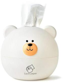 Leuke Tissue Box Nordic Beer Roll Papier Opbergdoos Ronde Tissue Box Container Huishoudelijke Restaurant Handdoek Servet Weefsel Houder 01