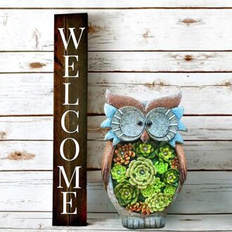 Leuke Tuin Sculptuur Solar Led Verlichting Voor Thuis Outdoor Yard Decor Owl