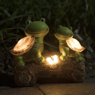 Leuke Tuin Sculptuur Solar Led Verlichting Voor Thuis Outdoor Yard Decor Turtle