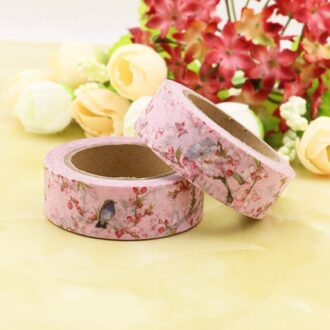 Leuke Vogels Op Bloem Valentijn Washi Tape Briefpapier Diy Fotoalbum Scrapbooking Gereedschap Kawaii Papier Stickers Decor Masking Tape