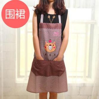Leuke Vrouwen Lady Waterdichte Schort Jurk Restaurant Home Keuken Met Pocket Koken Katoenen Kiel Beer CF-03 koffie