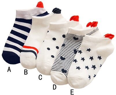 Leuke Vrouwen Sokken Casual Werk Hartvormige Katoen Liefde Mode Sokken Vrouwen Comfortabele Harajuku Sokken mengen-5stk