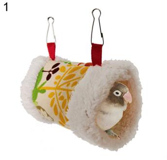 Leuke Zachte Driehoek Vierkante Pluche Nest Vogel Papegaai Opknoping Cave Hangmat Kooi Warm Bed Speelgoed Benodigdheden 1