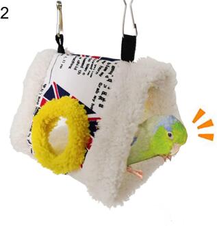 Leuke Zachte Driehoek Vierkante Pluche Nest Vogel Papegaai Opknoping Cave Hangmat Kooi Warm Bed Speelgoed Benodigdheden 2