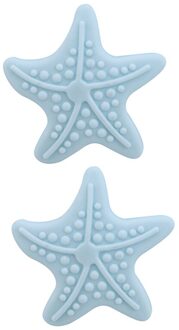 Leuke Zeester Vorm Siliconen Handvat Deurslot Creatieve Muur Verdikking Mute Na De Bescherming Pad Muurstickers blauw