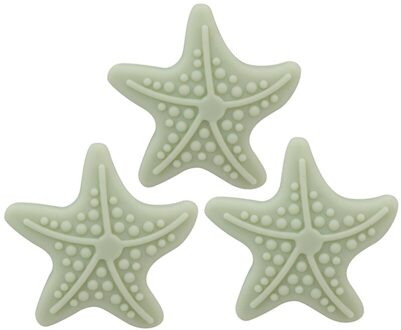 Leuke Zeester Vorm Siliconen Handvat Deurslot Creatieve Muur Verdikking Mute Na De Bescherming Pad Muurstickers Groen