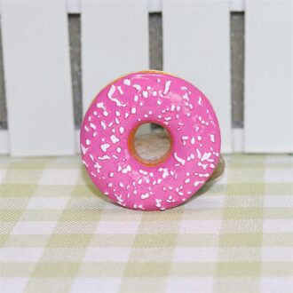 Leuke Zoete Donut Donut Koelkast Bericht Magneet Souvenirs, Simulatie Voedsel Magneet Voor Kinderen Bericht Houder Decoratie Magneet wit sesame dots