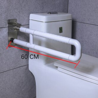 Leuning Wc Veiligheid Handvat Activiteit Opvouwbare Wc Handvat Bar Oude Man Anti-Slip Vloer Uitgeschakeld Barrière Wc Barrière-gratis T wit