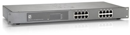 LevelOne GEP-1622 Unmanaged Gigabit Ethernet (10/100/1000) Grijs Power over Ethernet (PoE)