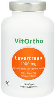 Levertraan 1000 mg - 120 softgels - Vetzuren - Voedingssupplement