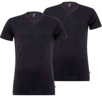 Levi's 2-pack t-shirts men V-Neck - zwart