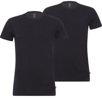 Levi's 2 stuks Base Crew Neck T-shirt * Actie * Zwart,Grijs,Wit - Small,Medium,Large,X-Large