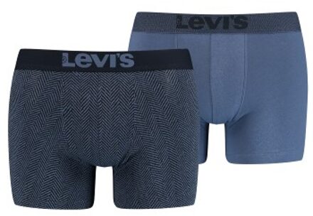 Levi's 2 stuks Base Herringbone Boxer Blauw,Grijs - Medium,Large,X-Large,XX-Large