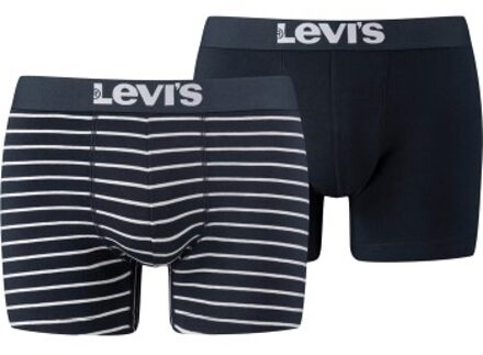 Levi's 2 stuks Base Stripe Boxer Grijs,Blauw,Rood,Versch.kleure/Patroon,Zwart,Wit - Small,Medium,Large,X-Large,XX-Large