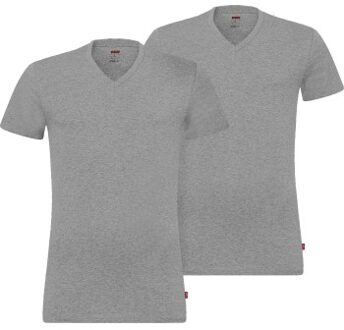 Levi's 2 stuks Base V-Neck T-shirt * Actie * Zwart,Grijs,Wit - Small,Medium,Large,X-Large