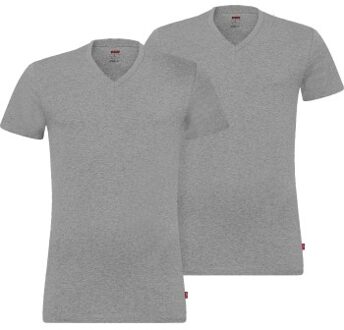 Levi's 2 stuks Base V-Neck T-shirt Zwart,Grijs,Wit - Small,Medium,Large,X-Large