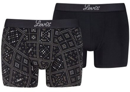 Levi's 2 stuks Boxer Briefs Cotton Patterned Blauw,Zwart,Versch.kleure/Patroon - Medium,Large,X-Large