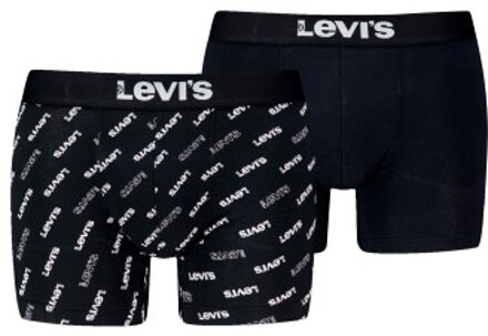 Levi's 2 stuks Logo Aop Boxer Brief Zwart,Grijs,Blauw - Small,Medium,Large,X-Large,XX-Large